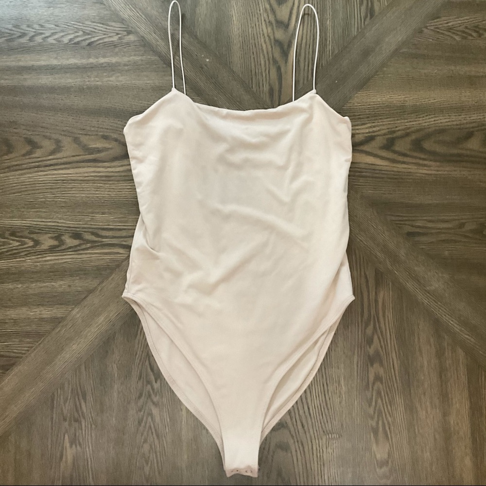Forever 21 micro strap nude bodysuit